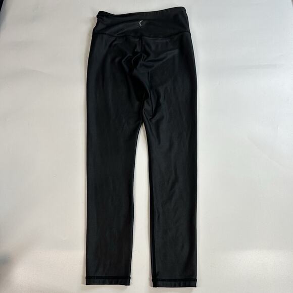 Zyia Active Black Faux Leather Light n Tight Leggings Womens 4 Workout Flaw - Picture 8 of 9